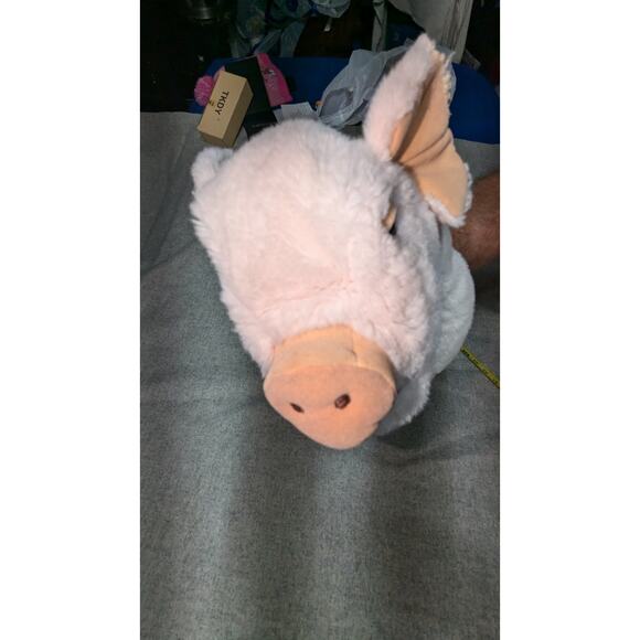 Baby Pig Pink Plush Stuffed Animal Toy and Realistic Hand Puppet EUC - Picture 6 of 11